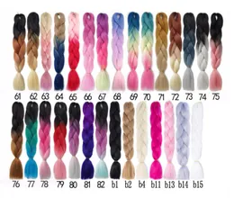 Braids Kanekalon Braiding Hair Crochet Synthetic Hair Ombre 24 Inch 100G Jumbo Braid Har Extensions3423801