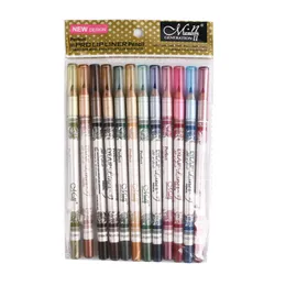 Menow 12pcs/pakiet 2 w 1 kolor eyeliner ołówek 12 kolorów warga ołówek długotrwały wodoodporny makijaż zestaw kosmetyczny