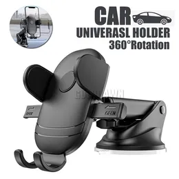 Car Mounts Self-locking 360 Rotating Telescopic Multi-function Smart Car Mobile Phone Holder Air Vent Bracket With Retail Package