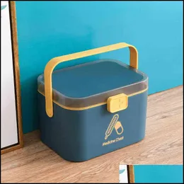 Ящики для хранения мусорные банки WBBooming Home Care Medicine Шкаф в пластиковые ящики для хранения REC Box Portable и Fashion Color Bins 211102 Drop DHZ6T