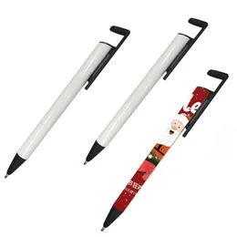 İşaretler Toptan Beyaz Kalem İşaretleri Yüceltme Boş Ballpen Shrink Warp Telefon Stand Pens Promosyonu Özel Damla Teslimat O DHY4U