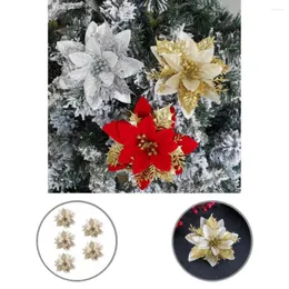 Julekorationer konstgjorda blommor 4 f￤rger Fake Flower Fine Provering Anti-Fade Vacker fascinerande julstj￤nster