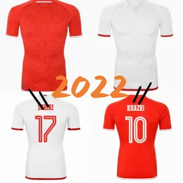 22 23 Tunisia Home Soccer Jerseys MSAKNI KHAZRI KHALIFA MAALOUL Maillots De Foot shirt Away national team Football uniform 2022