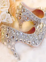 Серебряные свадебные туфли прозрачная платформа для страза с закрытыми пальцами 3 quot bridal shoes crystal pumps европейские каблуки выпускной