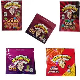 Wholesale Warheads Gummies packing Bags sour Candy Gummy 400MG 500MG 600MG Zipper resealable Edibles Retail Packaging Dry Flower Smell Proof Mylar Bag