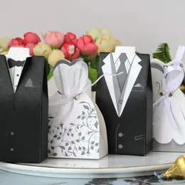 선물 랩 Luanqi 20 PCS 신부 및 신랑 사탕 상자 결혼식 선물 가방 리본 장식 기념품 파티 용품