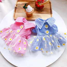 Dog Apparel Daisy Skirt Pet Clothes Fashion Dress Clothing Dogs Super Small Costume Cute Cotton Chihuahua Summer Yollow Girl Mascotas