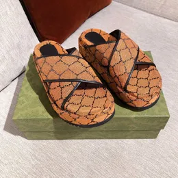 Chinelos femininos plataforma sandália slides praia chinelo original lona couro veludo luxo verão 25 cores 2021 designer com caixa 298