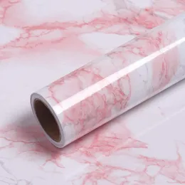 Carta da parati Carta da parati in marmo rosa Stick and Peel Rivestimento murale impermeabile rimovibile autoadesivo Tavolo da appoggio cassetto dell'armadio