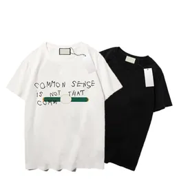 Mody męskie koszulki marka TOP T-shirty biały krótki sweter swobodny liter