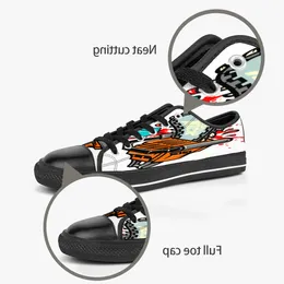 DIY Custom Shoes Topmen Low Women Top Top Canvas Skateboard Triple Black Customization UV Print