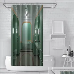 Tende da doccia The Shining Room 237 Set di tende da doccia con occhielli e ganci per l'arredamento del bagno 220429 Drop Delivery Home Garden Dhqqu