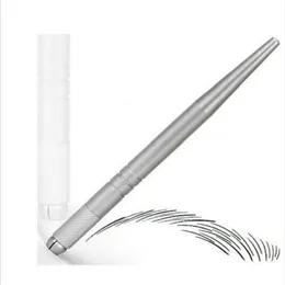 100 pezzi d'argento Professional Makeup Pen permanente Penna 3D RACNALITÀ MANUALE PENA PENO TATTOO Microblade 285C