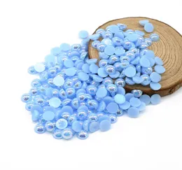 Alle Größe Ltaquamarine ab Farbe Abs flach zurück halbe Perlenperlen für DIY -Kleber auf Flatback -Decden -Cabochons Verzierung 7177537