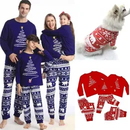 가족 일치 의상 크리스마스 북극곰 아버지 어머니 어린이 파자마 세트 엄마와 나 크리스마스 PJS 옷 탑 스팬트 221115