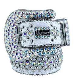 BB 2022 Designer di cinture Simon Cinture per uomini Donne Shiny Diamond Cintura bianca Cintura Uomo BoosluxuryGoods 0000258W