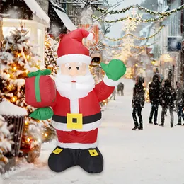 Noel Süslemeleri 1.35m Dev Noel Baba Bahçe Düzenlemesi Çim Yard Part Parti Malzemeleri için Şişme Oyuncaklar Dekoratif 221115