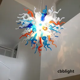 Pendelleuchten, Kronleuchter im Chihuly-Stil, 81,3 x 71,1 cm, mehrfarbig, Unterputz-Kronleuchter aus mundgeblasenem Glas, mit LED-Leuchtmitteln, ausgefallene Deckenbeleuchtung LR964