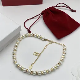 Womens Pearl Necklace Designer Classic Brand Jewelery Luxury Ornament Fashion Jewellery Pearl Neckor Wedding Party Accessories Gifts