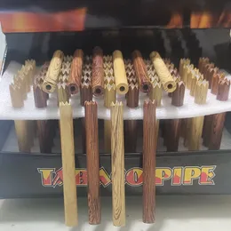 Nuovo tubo di fumo di tabacco a forma di sigaretta in legno 100 pezzi / lotto 78mm 55mm lunghezza tubo di tabacco da fiuto per tabacco da fiuto One Hitter Bat Water Pipes