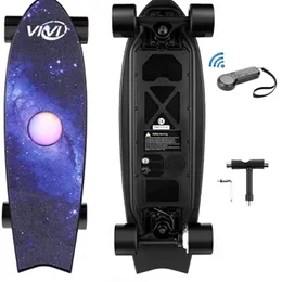 スクーターパーツアクセサリーVivi Electric SkateBoardロングボードリモート350Wブラシレスモーターギフトパッケージカラフルフィッシュシェイプボード221116