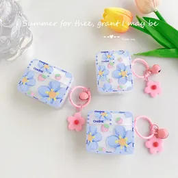 Malarstwo olejne ulga 3D Flower Case for Airpods Pro Air Pod 3 1 2 Uchodowe moda Imd miękki tpu airpod pro 3Gen truskawkowe akcesoria słuchawki Pasek Okładka