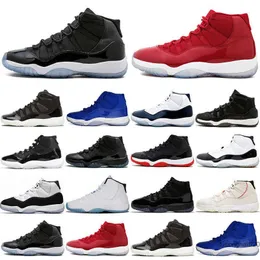 2023 popular original 11s basketball shoes men Prom Night Platinum Tint Midnight Navy PRM Heiress blue gym red space jam Concord 23 Bred JOR