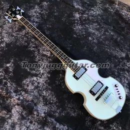 4 corde Hofner BB2 basso elettrico verde chiaro McCartney chitarre violino contemporaneo Cina 2 511B pickup Staple