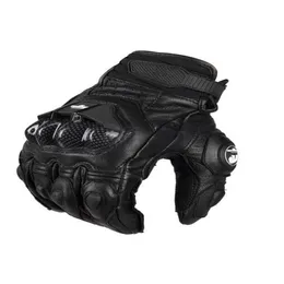 Motorcykelhandskar HTMOTOSTORE Fashion Outdoor Sports Casual Men039S Leather Gloves Motorcykel Protective Racing Cross Country fl Fin Dhaek