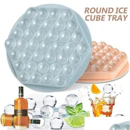 Glassverktyg 37 Gitter Ice Cube Hemlagade verktyg Hockey Mold Ices Box 3D Round Balls Molds Home Bar Party Diy Mods For Cold Drink DHQ20