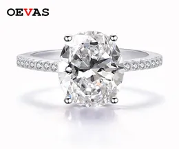 럭셔리 9 캐럿은 여성을위한 Moissanite 타원형 지르콘 결혼 반지를 만들었습니다 100 925 Sterling Silver Engagement Party Jewelry2220419
