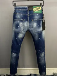 Calças jeans italianas moda europeia e americana jeans casuais masculinos high-end lavados à mão polido qualidade otimizada 9857223B