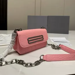 Bolsos de cocodrilo de patrón Cartera de mano de cuero de alta calidad 5A para mujer Vestido de noche de moda Bolso bandolera de mensajero Cadena de chismes al por mayor Titular de la tarjeta portátil con caja