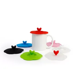 Silicone Cup Lid Dust-proof Leak-proof Sealing Reusable Caps Ceramics Coffee Mugs Cover wly935