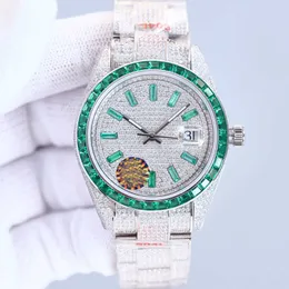 Wristwatches Diamond Watch Mens Watch Mechanical 41mm Stainls Steel Strap Movement الياقوت المقاوم للماء Dign Wristwatchr8vx