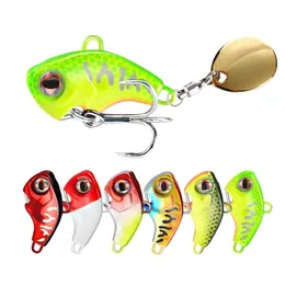 Esche esche 1PCS Rotante in metallo VIB 9g13g16g22g Wobbler Fishing Lure Paillettes Tail Spinner Sinking Spoon Crankbait Tackle 221116