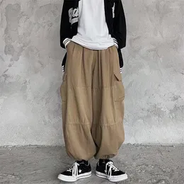 Männer Hosen Streetwear Harajuku Baggy Cargo Männer Frühling Herbst Vintage Lose Beiläufige Jogger Große Tasche Übergroßen Frauen