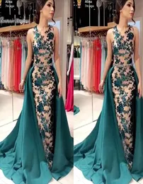 Desginer Jewel Neckline Mermaid with Oveskirts Prom Dresses High End Quality Party Dress Sleeveless In s5793954