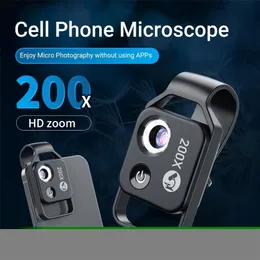 Telescope pinoculars Apexel 200x Phone Camer Camper Lens HD HD Telescope Telescope Macro Digital Lentes 221116