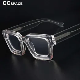 Armações de óculos de sol 54290 Armação de acetato de alta qualidade Armação de óculos vintage quadrado Design de marca CCspace Oculos De Grau T2201114