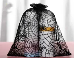 100pcslot Spider Web Bag 20x24cm urganza bag bage gift fouches for wedding favors realstring bags3959679