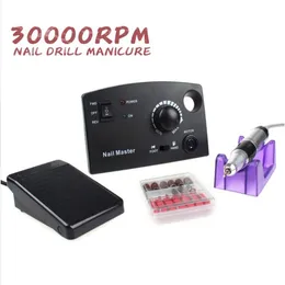 30000 об / мин Электрический дробь для ногтей Pro White Black Diamond Nail Drill Machine Maniure и Pedicure Drill для гель -лака275Q