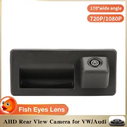 1080p AHD Arka Görünüm Kamera Balık gözü lens kollu araba araba tersine dönen kamera VW Passat Golf Polo Jetta Tiguan Audi A3 A4