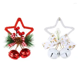 Kerstdecoraties in decoratie 2023Christmas Bell Accessoires Pendant Diy Tree Ornamenten Navidad Bow Noel