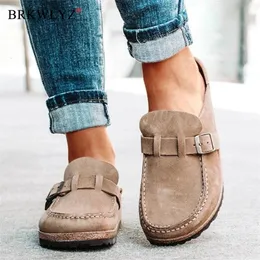 SURET BUTS BUTS FLATS Dame Mokwiny Retro Buty poślizgowe na damach Platforma komfortowa Kobieta zamatos Mujer 2022 Plus Size Casual Woman Summer 221116