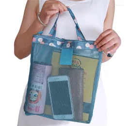 Borse portaoggetti Borsa impermeabile Borsa da donna in rete cosmetica Borsa da viaggio Bagno Lavaggio Articoli da toeletta Spiaggia Porta Maquiagem Organizzatore