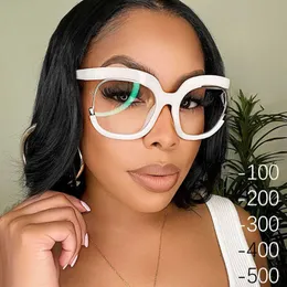 Sunglasses Frames Classic Oversized Anti Blue Light Myopia Glasses Frame Women Luxury Brand Feminine Optical prescription Transparent Eyeglasse T2201114