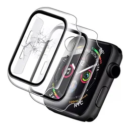 Iwatch Case with Glass Screen Protector for Apple iWatch Series 8 7 6 5 4 3 2 1 Comple Compleage Cases 38 40 42 44 41 MM