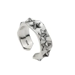 Moda beş yıldız açılış yüzüğü erkek halkaları klasik erkekler titanyum çelik tasarımcı kadınlar için lüks hediyeler kadın kız jewlery