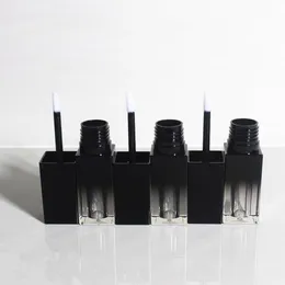 100PCS 5ML Square Shape Empty Lip Gloss Tube DIY Black Gradient Lipstick Container Gradient Tube